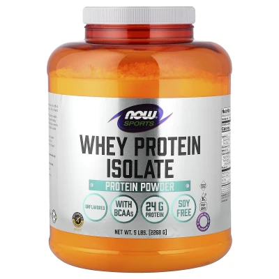 NOW Foods - Sports | Whey Protein Isolate | Unflavoured | 5 lbs (2268 g)
