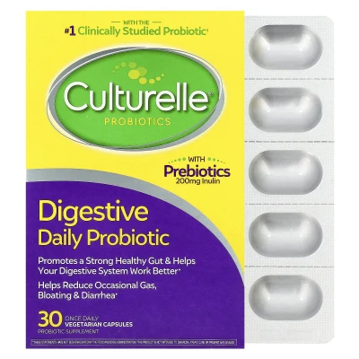 Culturelle - Probiotics | Digestive Daily Probiotic | 30 Vegetarian Capsules