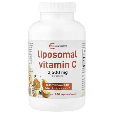 Micro Ingredients - Liposomal Vitamin C | 240 Vegetarian Capsules (625 mg per Capsule)