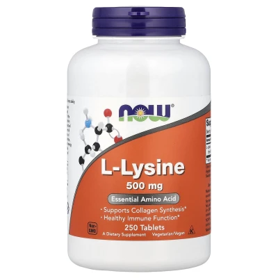 NOW Foods - L-Lysine | 500 mg | 250 Tablets