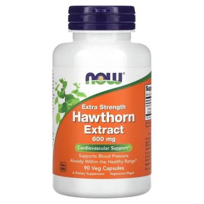 NOW Foods - Hawthorn Extract | 600 mg | 90 Veg Capsules