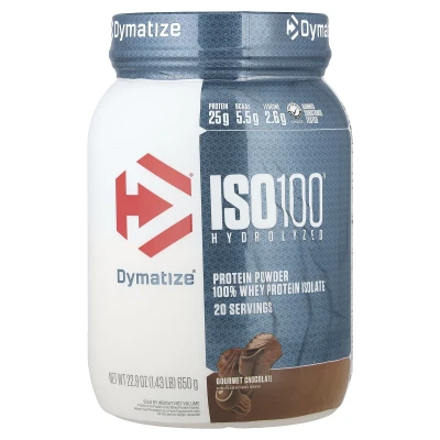 Dymatize - ISO100® Hydrolysed Protein Powder | Gourmet Chocolate | 1.43 lb (650 g)