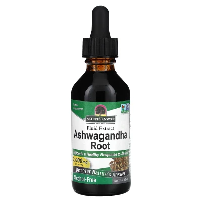 Nature's Answer - Ashwagandha Root | Fluid Extract | Alcohol-Free | 2000 mg | 2 fl oz (60 ml)