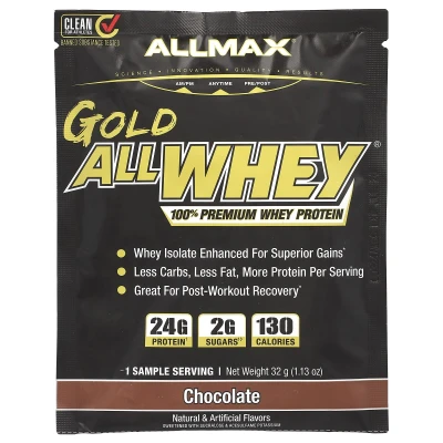 ALLMAX - GOLD ALLWHEY® | 100% Premium Whey Protein | Chocolate | 1.13 oz (32 g)