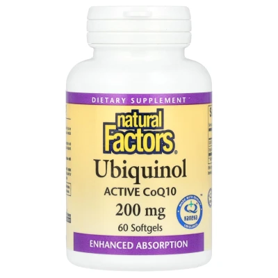 Natural Factors - Ubiquinol | 200 mg | 60 Softgels
