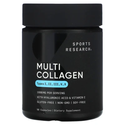 Sports Research - Multi Collagen | 1600 mg | 90 Capsules