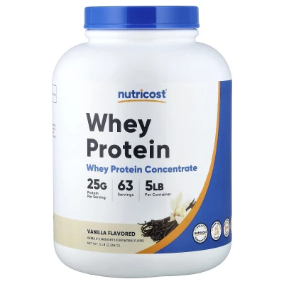 Nutricost - Whey Protein Concentrate | Vanilla | 5 lb (2268 g)