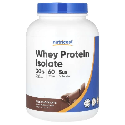 Nutricost - Whey Protein Isolate | Milk Chocolate | 5 lb (2268 g)