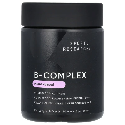 Sports Research - B-Complex | Plant Based | 120 Veggie Softgels