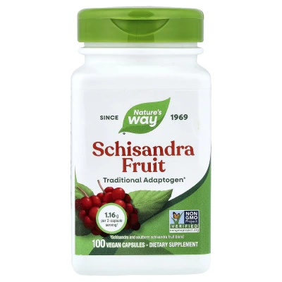 Nature's Way - Schisandra Fruit | 100 Vegan Capsules (0.58 g per Capsule)