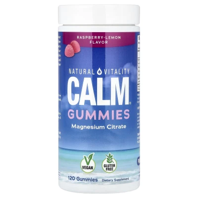 Natural Vitality - CALM® Gummies | Magnesium Citrate | Raspberry-Lemon | 120 Gummies (83 mg per Gummy)