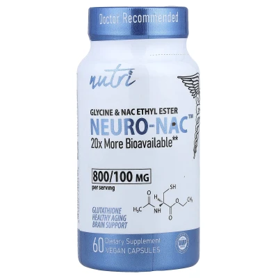 Nutri - NEURO-NAC™ | Glycine & NAC Ethyl Ester | 60 Vegan Capsules