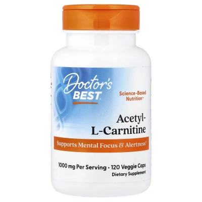Doctor's Best - Acetyl-L-Carnitine | 120 Veggie Caps (500 mg per Cap)