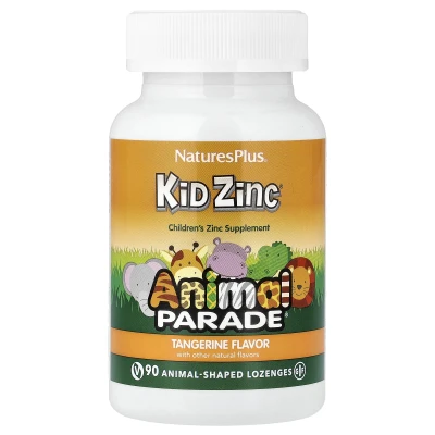 NaturesPlus - Animal Parade® | Kid Zinc® | Tangerine | 90 Animal-Shaped Lozenges