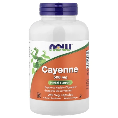 NOW Foods - Cayenne | 500 mg | 250 Veg Capsules