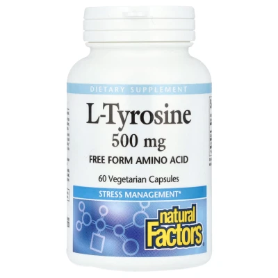Natural Factors - L-Tyrosine | 500 mg | 60 Vegetarian Capsules