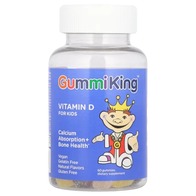 GummiKing - Vitamin D for Kids | 60 Gummies (7.5 mcg per Gummy)