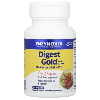 Enzymedica - Digest Gold® with ATPro® | Maximum Strength | 45 Capsules