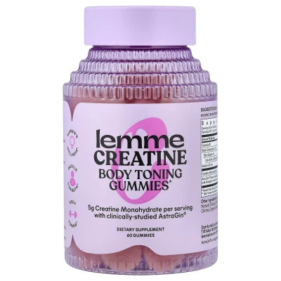 Lemme - Creatine | Body Toning Gummies | Sour Strawberry | 60 Gummies