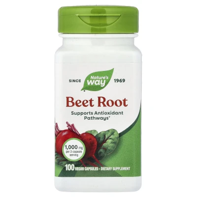 Nature's Way - Beetroot | 100 Vegan Capsules (0.5 g per Capsule)