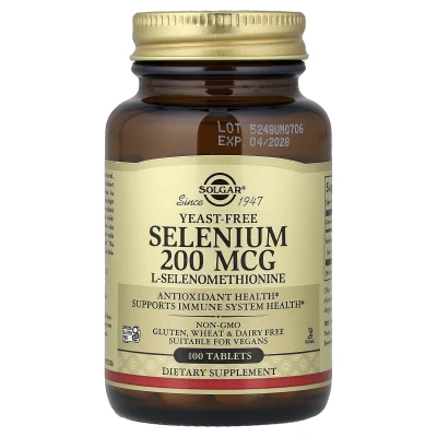 Solgar - Selenium | Yeast-Free | 200 mcg | 100 Tablets