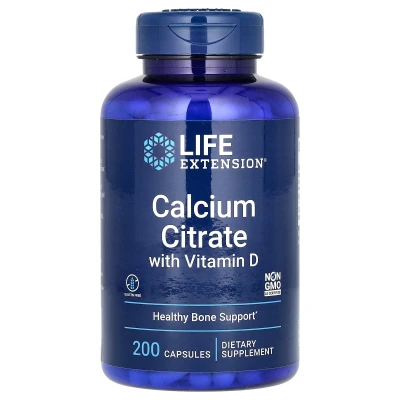 Life Extension - Calcium Citrate with Vitamin D | 200 Capsules
