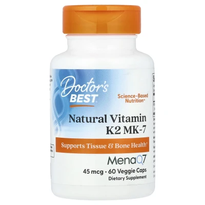 Doctor's Best - Natural Vitamin K2 MK-7 | 45 mcg | 60 Veggie Caps