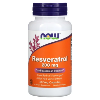 NOW Foods - Resveratrol | 200 mg | 60 Veg Capsules