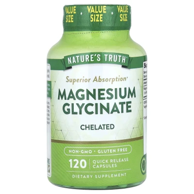 Nature's Truth - Magnesium Glycinate | Chelated | 120 Quick Release Capsules (100 mg per Capsule)
