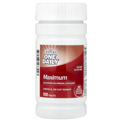 21st Century - One Daily | Maximum | 100 Tablets