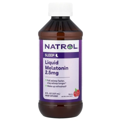 Natrol - Liquid Melatonin | Berry | 2.5 mg | 8 fl oz (237 ml)