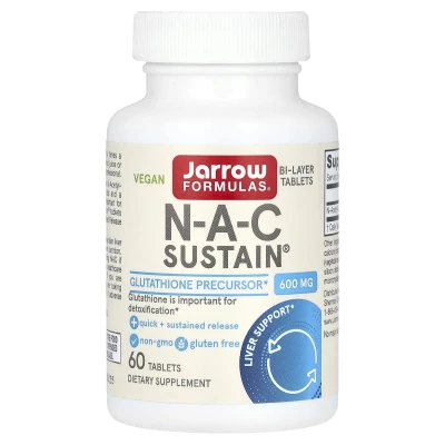 Jarrow Formulas - Vegan N-A-C Sustain | 600 mg | 60 Tablets