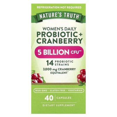 Nature's Truth - Women's Daily Probiotic + Cranberry | 40 Capsules