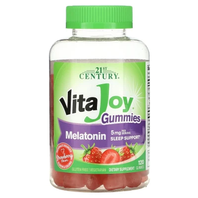 21st Century - VitaJoy® Melatonin Gummies | Strawberry | 120 Gummies (2.5 mg per Gummy)