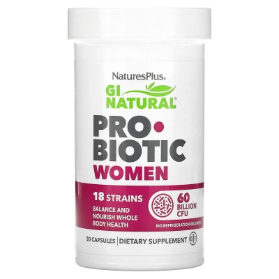 NaturesPlus - GI Natural Probiotic Women | 60 Billion CFU | 30 Capsules