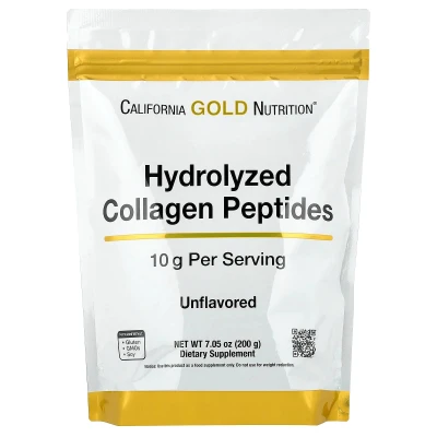 California Gold Nutrition - Hydrolysed Collagen Peptides | Type I & III | Unflavoured | 7.05 oz (200 g)