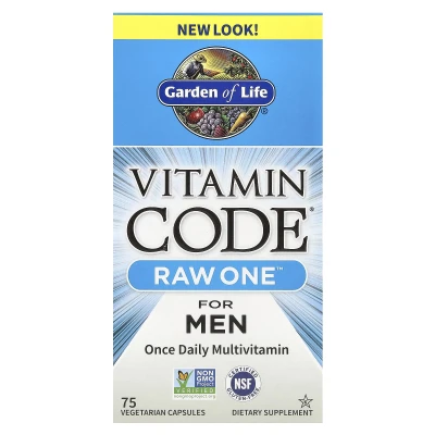 Garden of Life - Vitamin Code® | RAW One™ | Once Daily Multivitamin for Men | 75 Vegetarian Capsules