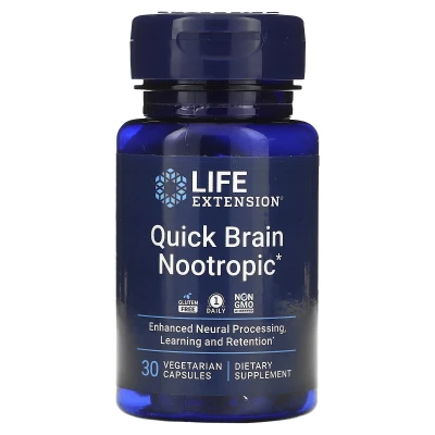 Life Extension - Quick Brain Nootropic | 30 Vegetarian Capsules