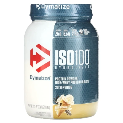 Dymatize - ISO100® Hydrolysed | 100% Whey Protein Isolate | Gourmet Vanilla | 1.34 lb (610 g)