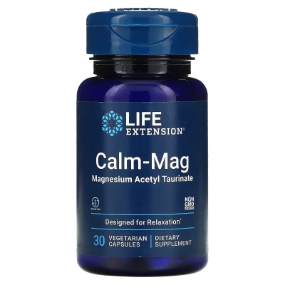 Life Extension - Calm-Mag | Magnesium Acetyl Taurinate | 30 Vegetarian Capsules