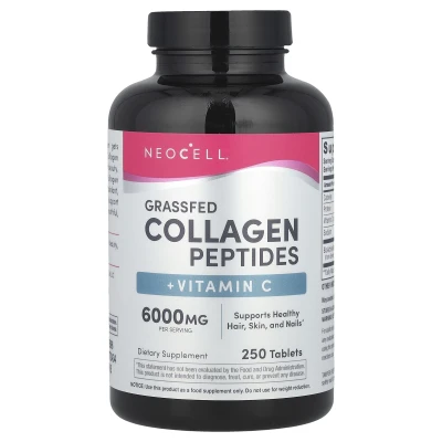 NeoCell - Grass-fed Collagen Peptides + Vitamin C | 250 Tablets