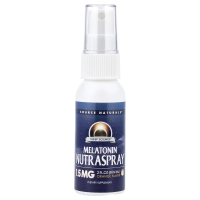 Source Naturals - Sleep Science® | Melatonin NutraSpray | Orange | 2 fl oz (59.14 ml)