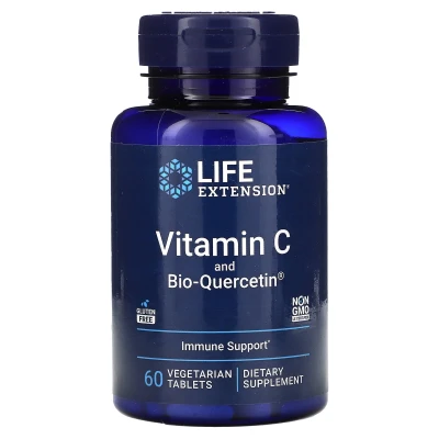 Life Extension - Vitamin C and Bio-Quercetin | 60 Vegetarian Tablets