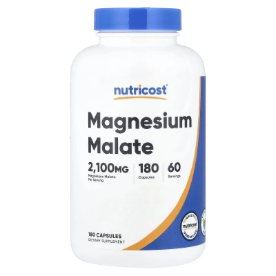 Nutricost - Magnesium Malate | 180 Capsules (700 mg per Capsule)