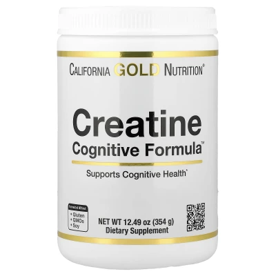 California Gold Nutrition - Creatine Cognitive Formula™ | with L-Leucine | Blueberry | Coconut & Grape Extract | 354 g