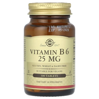 Solgar - Vitamin B6 | 25 mg | 100 Tablets