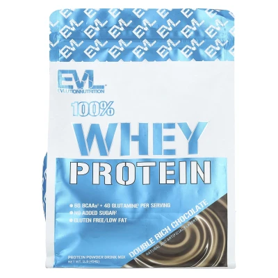 EVLution Nutrition - 100% Whey Protein | Double Rich Chocolate | 1 lb (454 g)