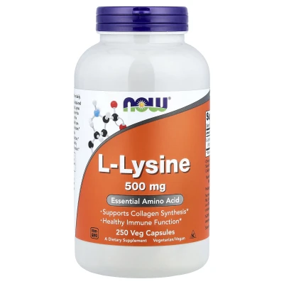 NOW Foods - L-Lysine | 500 mg | 250 Veg Capsules