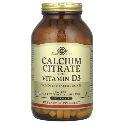 Solgar - Calcium Citrate with Vitamin D3 | 240 Tablets
