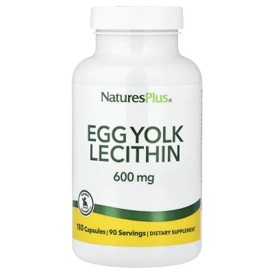NaturesPlus - Egg Yolk Lecithin | 180 Capsules (300 mg Per capsule)